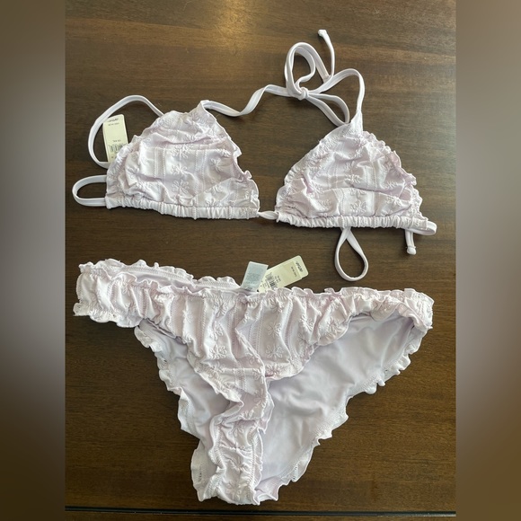 2/$20 🏷️ 💗 NWT Aerie Eyelet Cheeky Bikini set XL - Picture 6 of 11